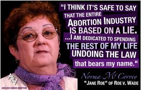 Jane Roe alias Norma McCorvey